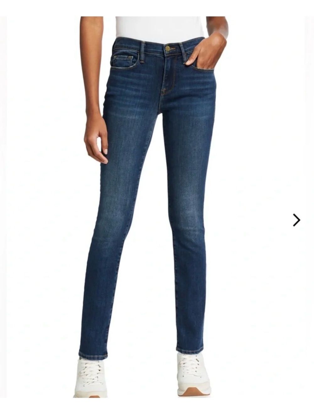 Frame Denim Women's Skinny Jeans in Dark Indigo size 27